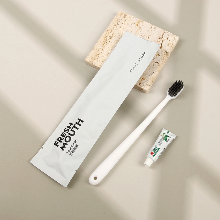 91家纺网 家纺一手货源 找家纺 安力森/诚臻酒店用品 2025新款植物语三面封-全现货（酒店）系列-白膜三面封 白膜白牙刷-2000/箱 白膜三面封