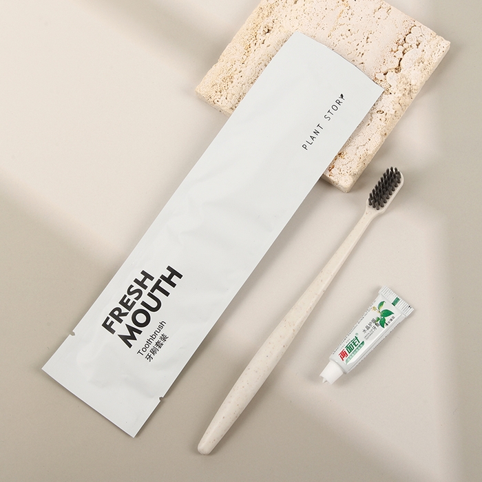 安力森/诚臻酒店用品 2025新款植物语三面封-全现货（酒店）系列-白膜三面封 白膜丽枫牙刷-2000/箱 白膜三面封