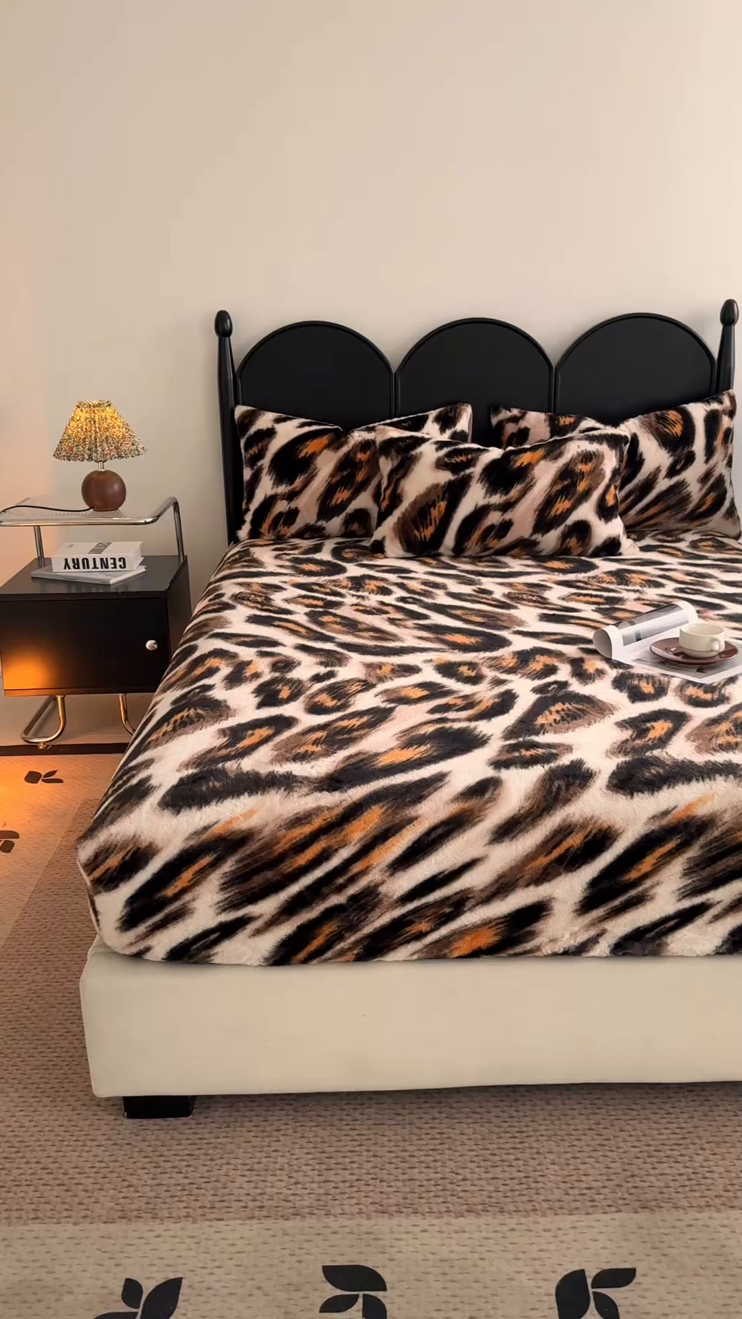 91家纺网 家纺一手货源 找家纺 慕梵家居 2025新款兔绒床笠单品单床笠床笠单件 奢豹荣域-咖