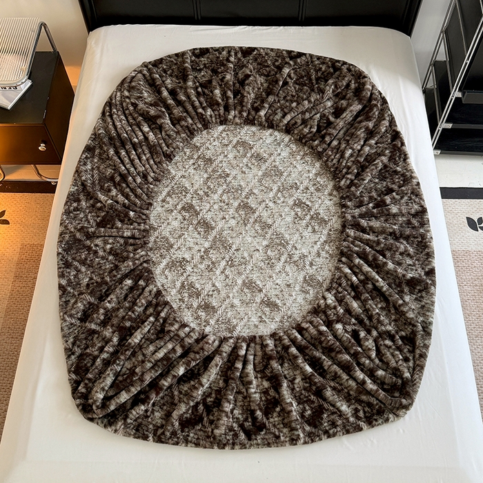 91家纺网 家纺一手货源 找家纺 慕梵家居 2025新款兔绒床笠单品单床笠床笠单件 香绒格调