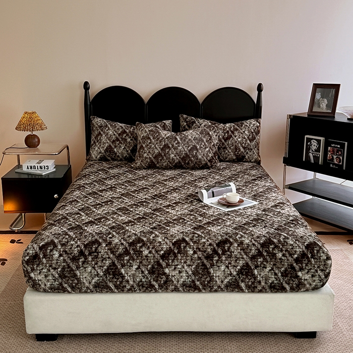 91家纺网 家纺一手货源 找家纺 慕梵家居 2025新款兔绒床笠单品单床笠床笠单件 香绒格调