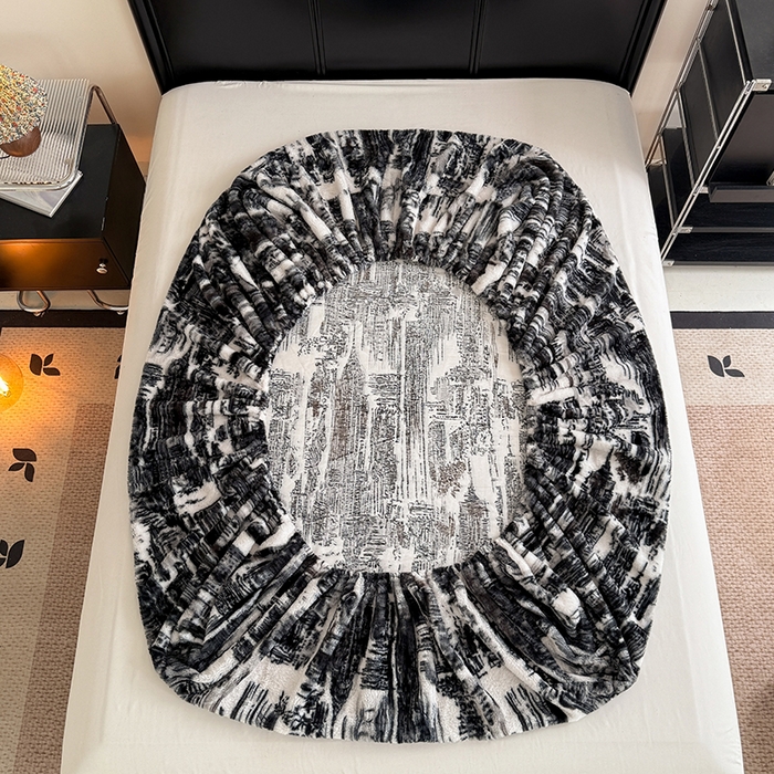 91家纺网 家纺一手货源 找家纺 慕梵家居 2025新款兔绒被套单品单被套被套单件 时空叠影