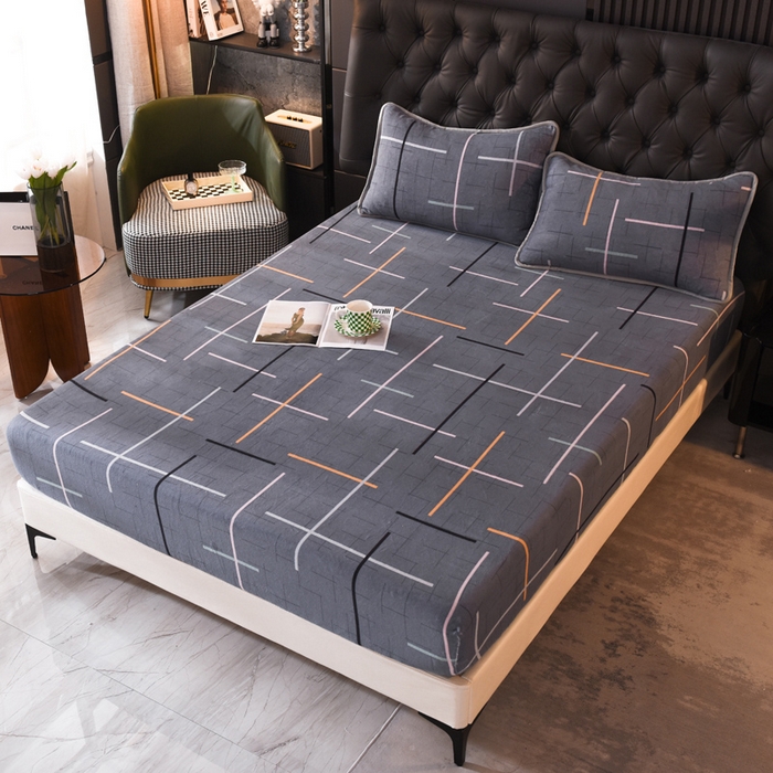 91家纺网 家纺一手货源 找家纺 518家纺 2025新款高克重印花牛奶绒单床笠可定制 优美生活