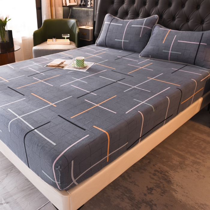 91家纺网 家纺一手货源 找家纺 518家纺 2025新款高克重印花牛奶绒单床笠可定制 优美生活