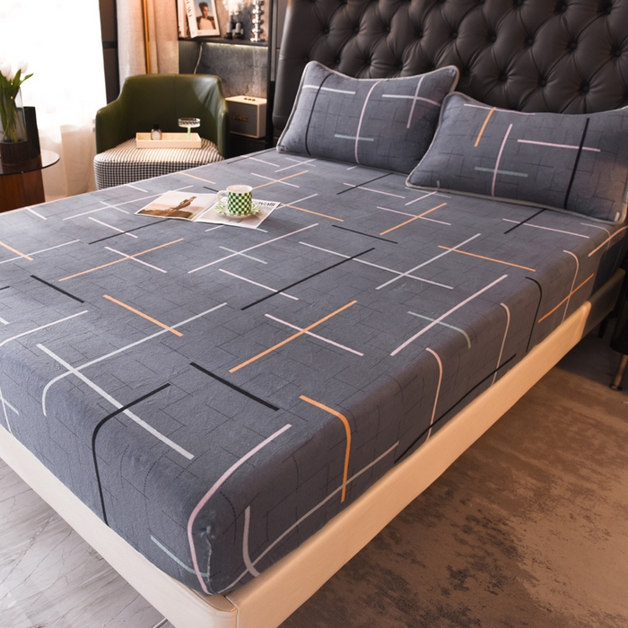 91家纺网 家纺一手货源 找家纺 518家纺 2025新款高克重印花牛奶绒单床笠可定制 优美生活