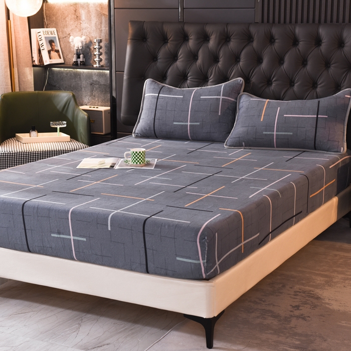 91家纺网 家纺一手货源 找家纺 518家纺 2025新款高克重印花牛奶绒单床笠可定制 优美生活