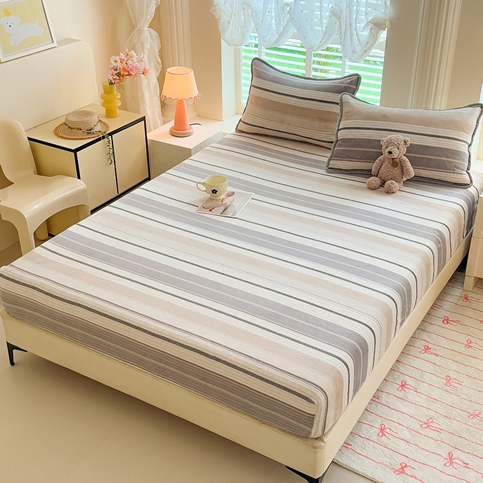 91家纺网 家纺一手货源 找家纺 518家纺 2025新款高克重印花牛奶绒单床笠可定制 摩登时尚