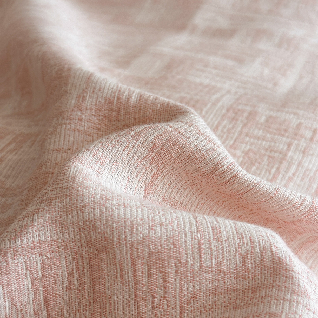 91家纺网 家纺一手货源 找家纺 慕尚家纺 2025新款全棉提花皱皱纱四件套 格纹-玫粉