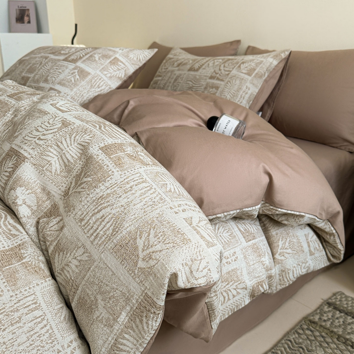 91家纺网 家纺一手货源 找家纺 （总）慕尚家纺 2025新款全棉提花皱皱纱四件套