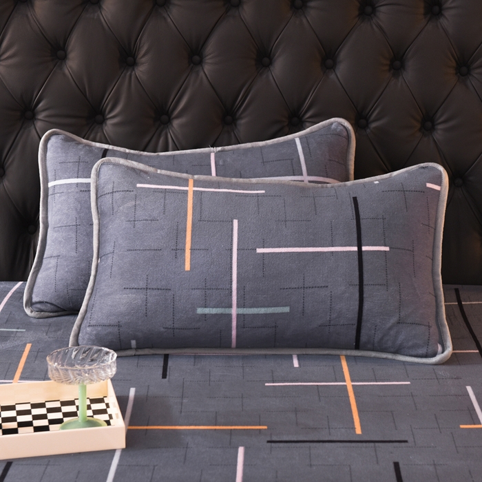 518家纺2025新款高克重200g印花牛奶绒单枕套 优美生活