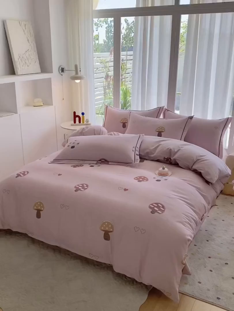 91家纺网 家纺一手货源 找家纺 （总）眷恋家纺 2025新款秋冬超柔全棉精梳棉磨毛三件套四件套