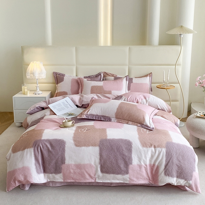 91家纺网 家纺一手货源 找家纺 （总）眷恋家纺 2025新款秋冬超柔全棉精梳棉磨毛三件套四件套