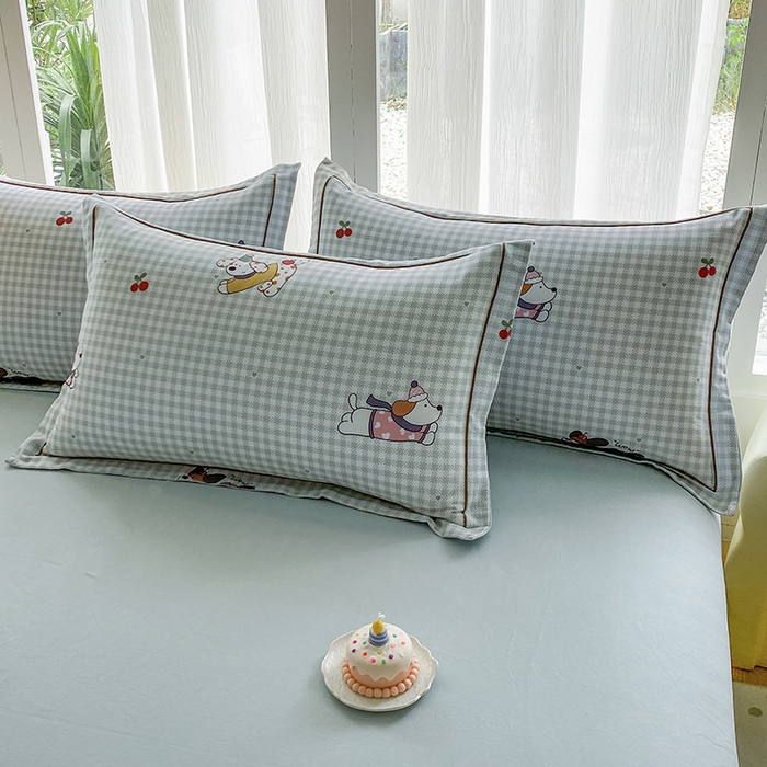 91家纺网 家纺一手货源 找家纺 眷恋家纺 2025新款秋冬超柔全棉精梳棉磨毛三件套四件套 超快乐-绿