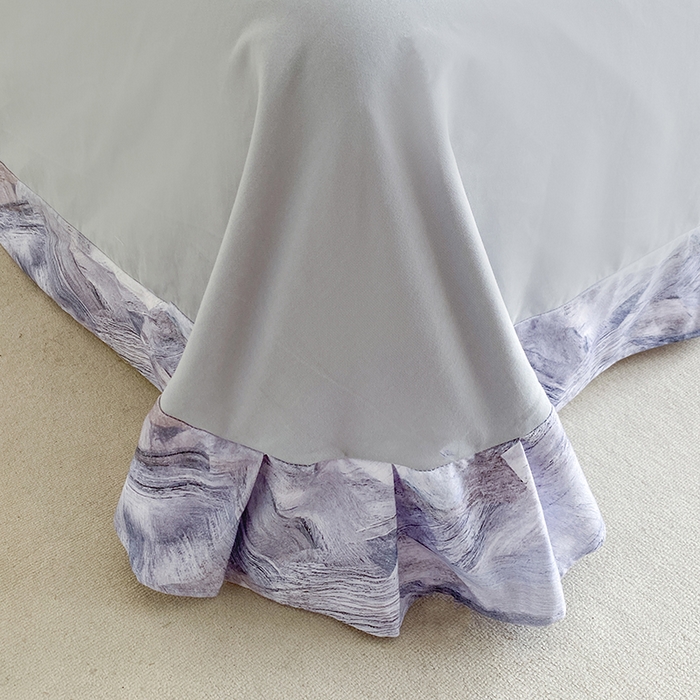 91家纺网 家纺一手货源 找家纺 眷恋家纺 2025新款秋冬超柔全棉精梳棉磨毛三件套四件套 穿越时光-灰