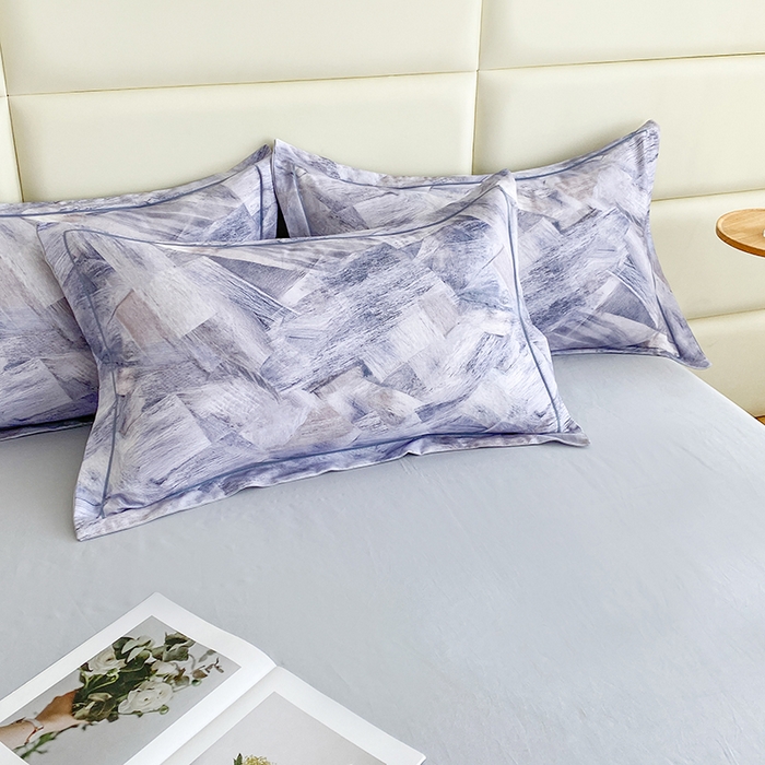 91家纺网 家纺一手货源 找家纺 眷恋家纺 2025新款秋冬超柔全棉精梳棉磨毛三件套四件套 穿越时光-灰