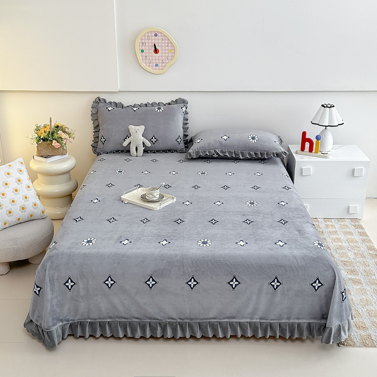 91家纺网 家纺一手货源 找家纺 （总）手艺人家纺 2025新款宝宝绒单层床盖三件套