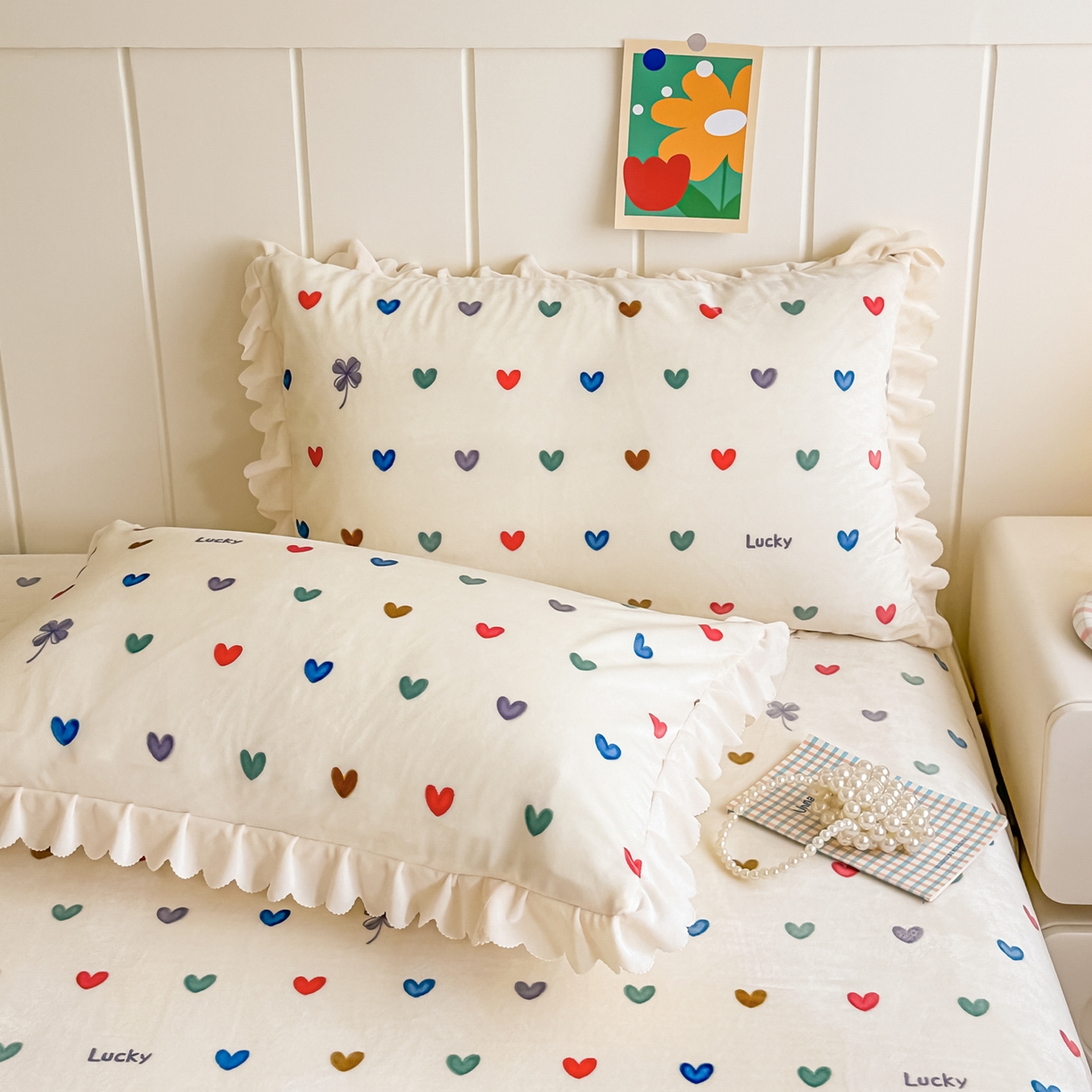 91家纺网 家纺一手货源 找家纺 手艺人家纺 2025新款宝宝绒单层床盖三件套 NDC32