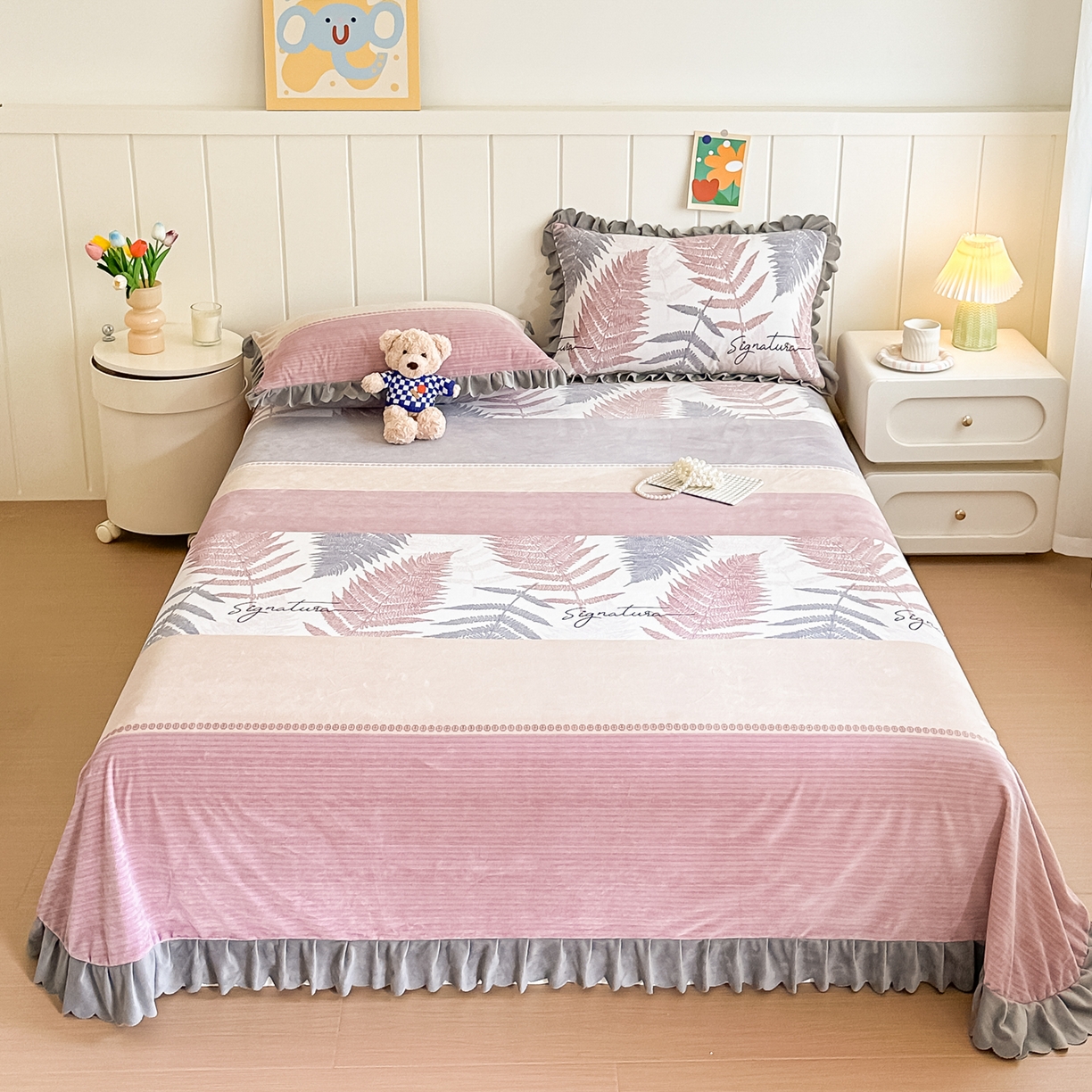 91家纺网 家纺一手货源 找家纺 （总）手艺人家纺 2025新款宝宝绒单层床盖三件套