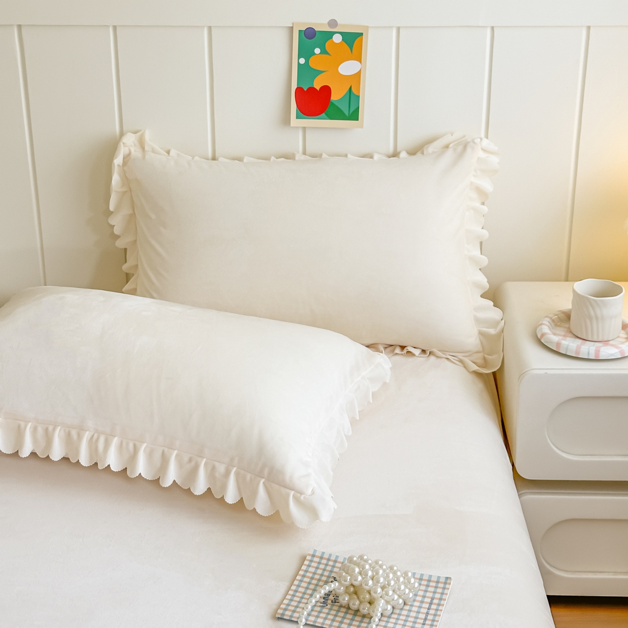 91家纺网 家纺一手货源 找家纺 手艺人家纺 2025新款宝宝绒单层床盖三件套 NDC31