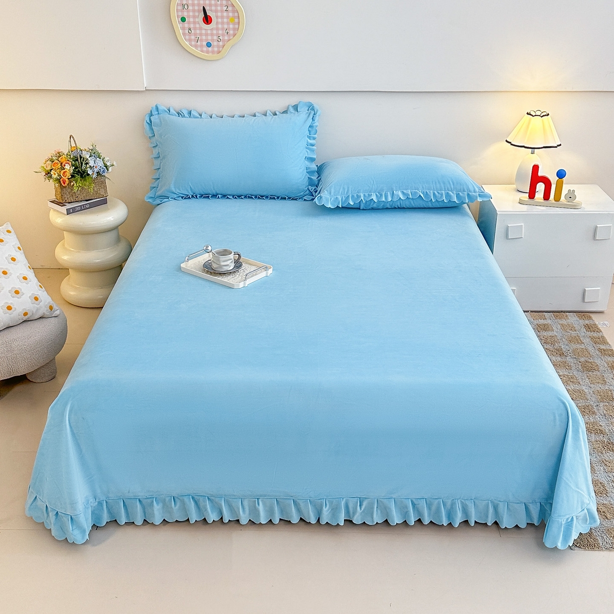 手艺人家纺 2025新款宝宝绒单层床盖三件套 NDC18