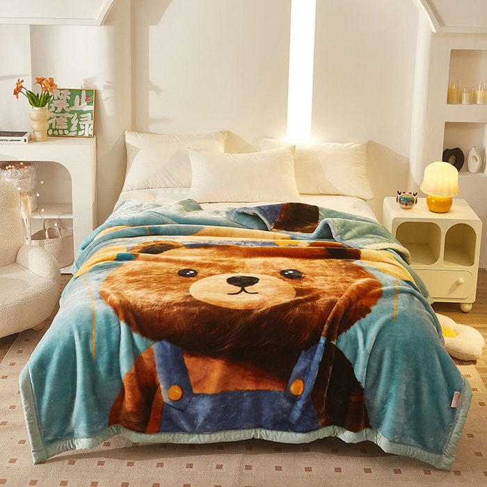 91家纺网 家纺一手货源 找家纺 （总）铺尚美家纺 2025新款拉舍尔毛毯毯子双层加厚不加棉不加布 4-12斤可定制外贸毛毯