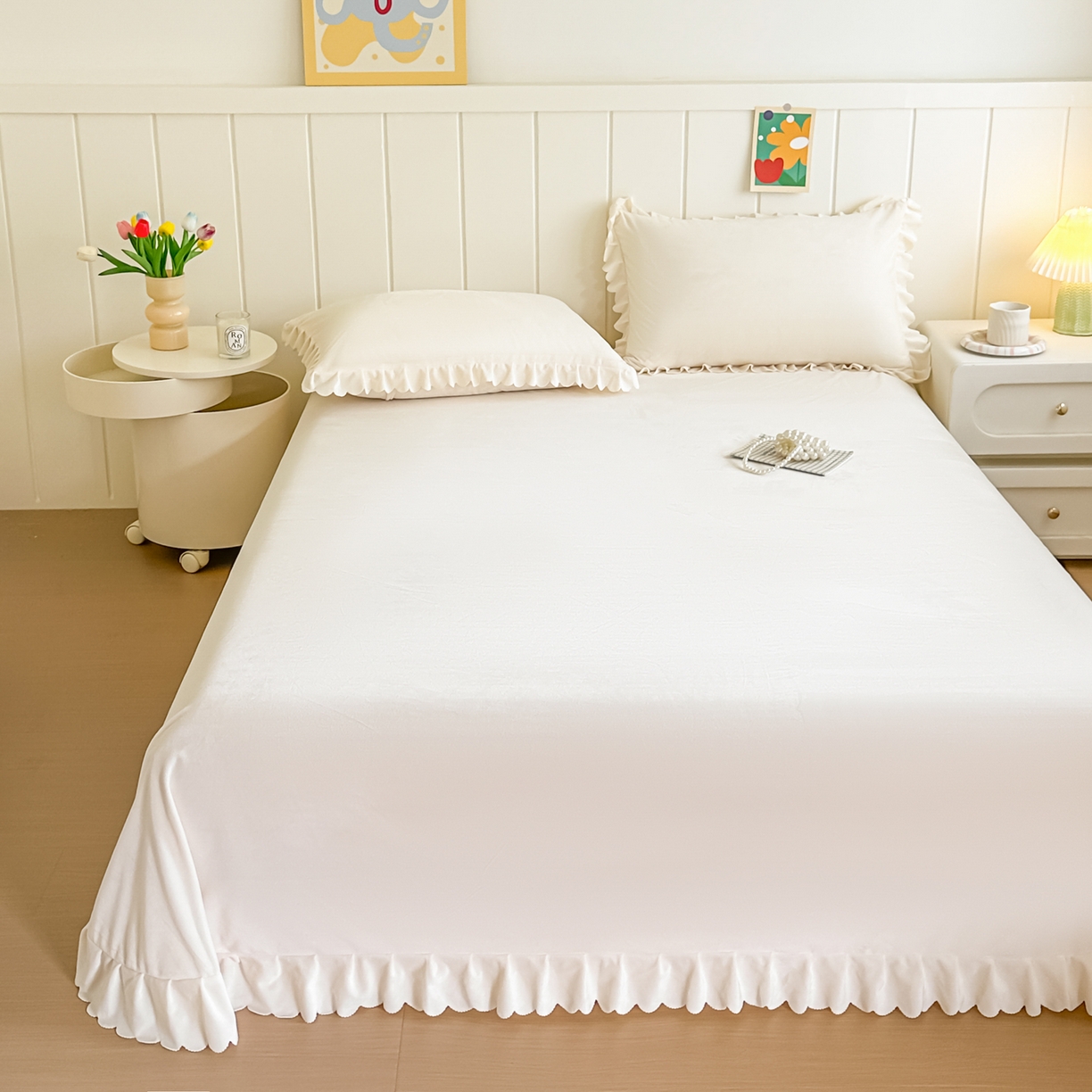 91家纺网 家纺一手货源 找家纺 手艺人家纺 2025新款宝宝绒单层床盖三件套 NDC31