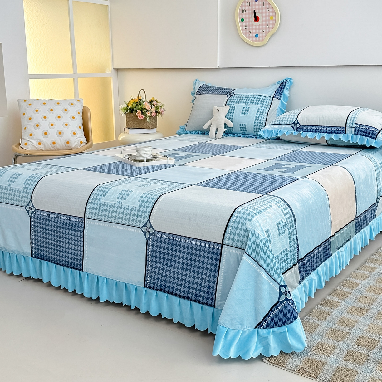 91家纺网 家纺一手货源 找家纺 （总）手艺人家纺 2025新款宝宝绒单层床盖三件套