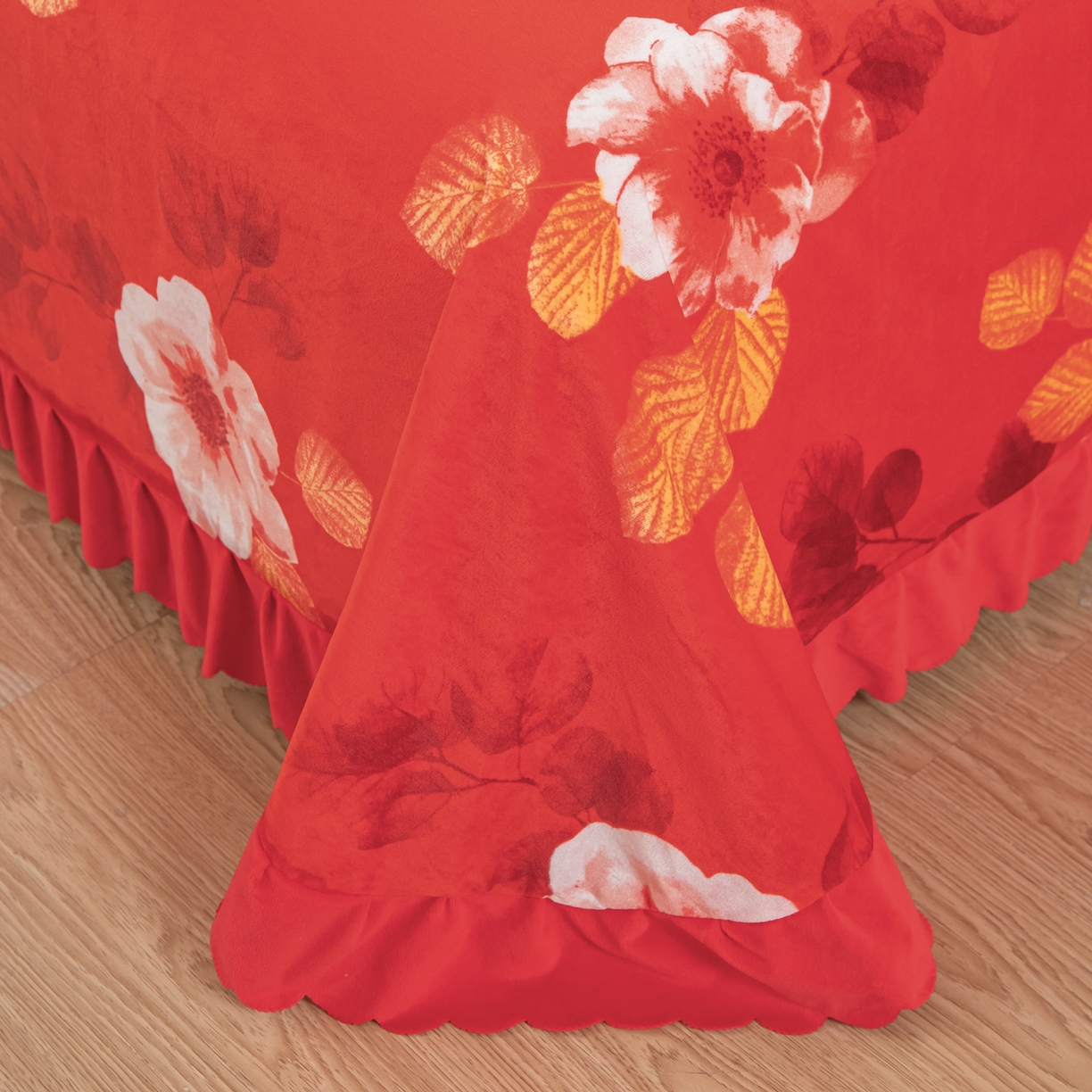 91家纺网 家纺一手货源 找家纺 手艺人家纺 2025新款宝宝绒单层床盖三件套 NDC56