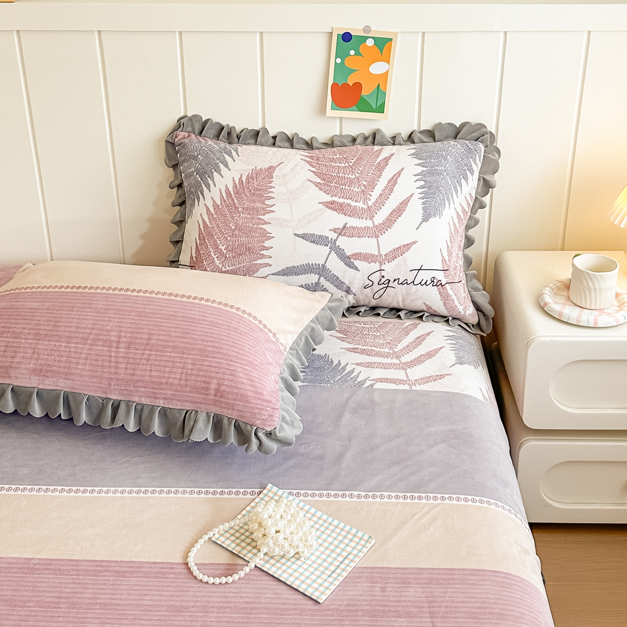 91家纺网 家纺一手货源 找家纺 手艺人家纺 2025新款宝宝绒单层床盖三件套 NDC26