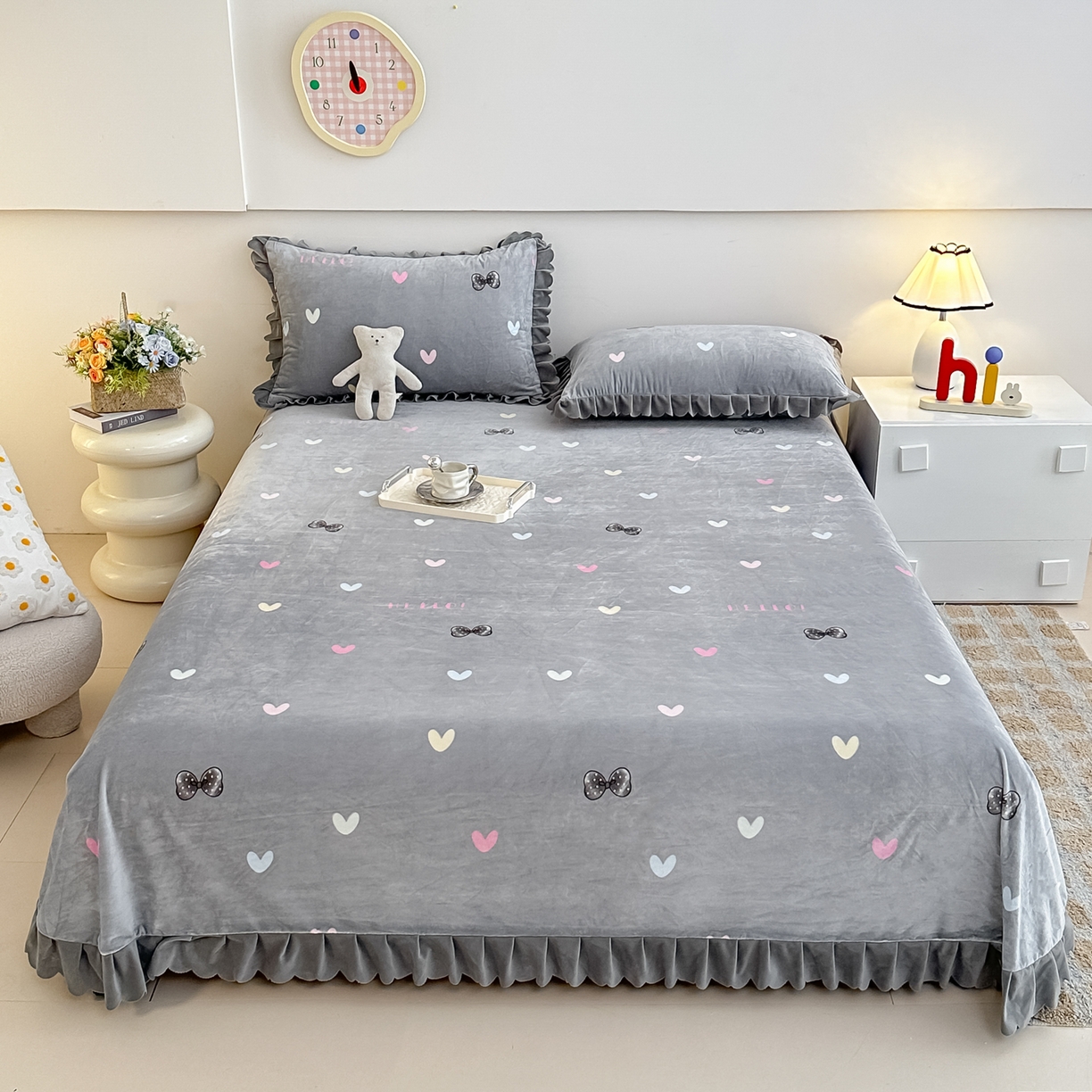 手艺人家纺 2025新款宝宝绒单层床盖三件套 NDC30