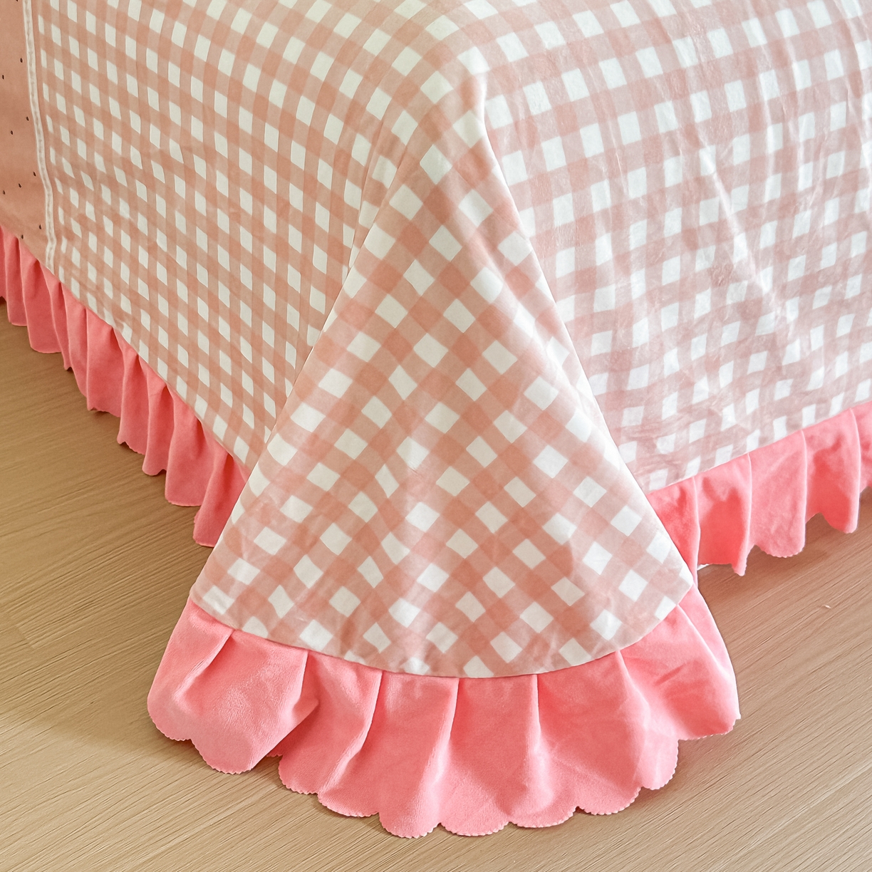 91家纺网 家纺一手货源 找家纺 手艺人家纺 2025新款宝宝绒单层床盖三件套 NDC27