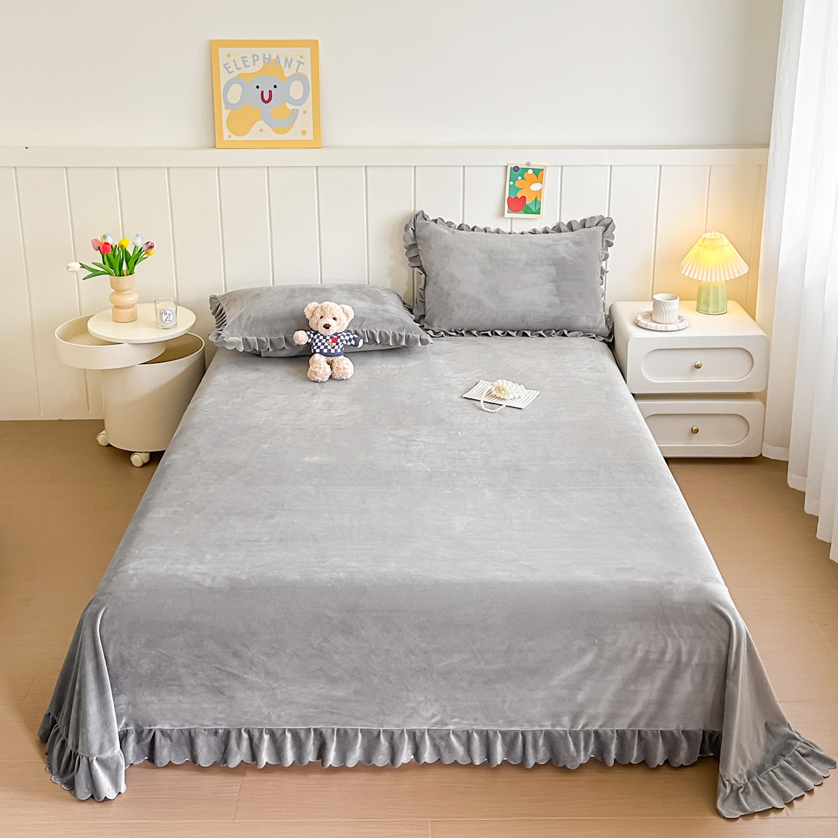 手艺人家纺 2025新款宝宝绒单层床盖三件套 NDC33