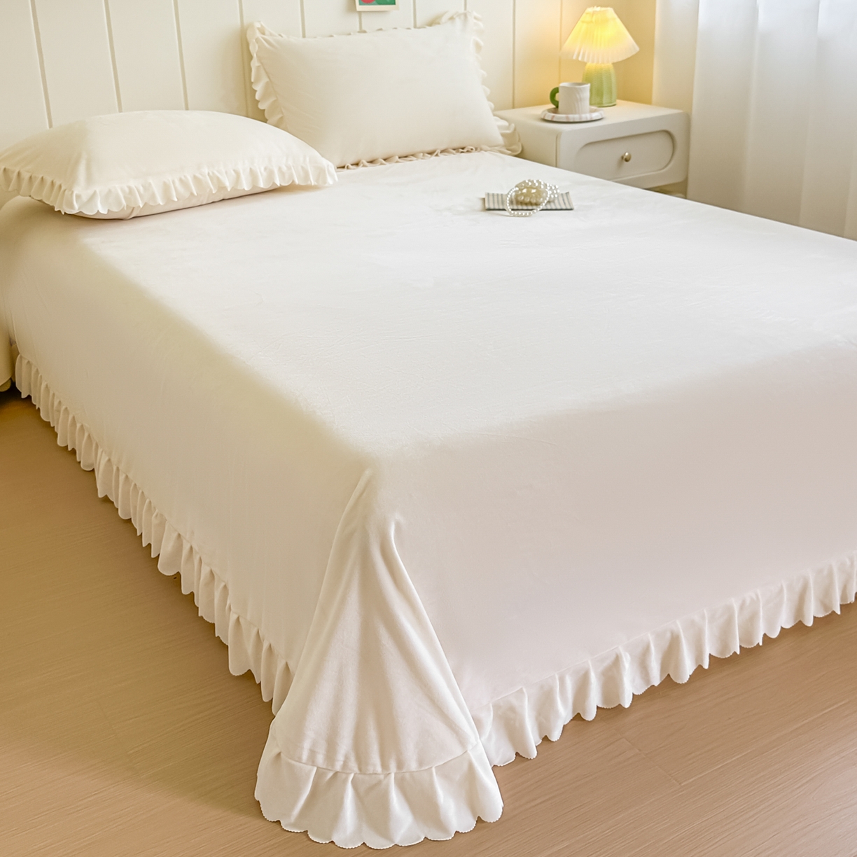 91家纺网 家纺一手货源 找家纺 手艺人家纺 2025新款宝宝绒单层床盖三件套 NDC31