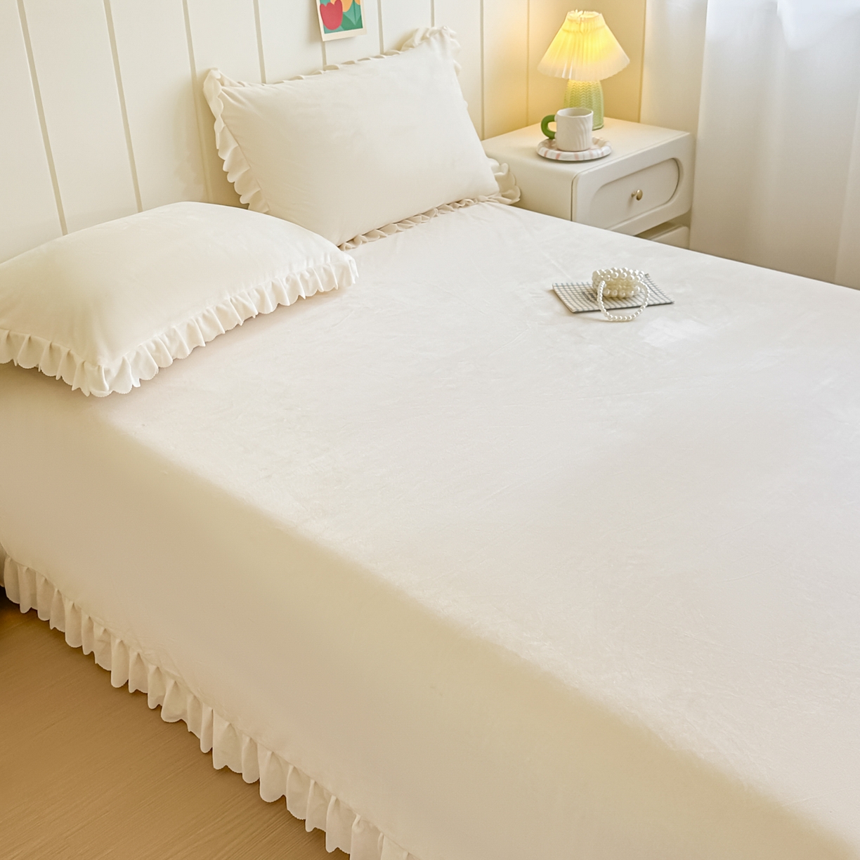 91家纺网 家纺一手货源 找家纺 手艺人家纺 2025新款宝宝绒单层床盖三件套 NDC31