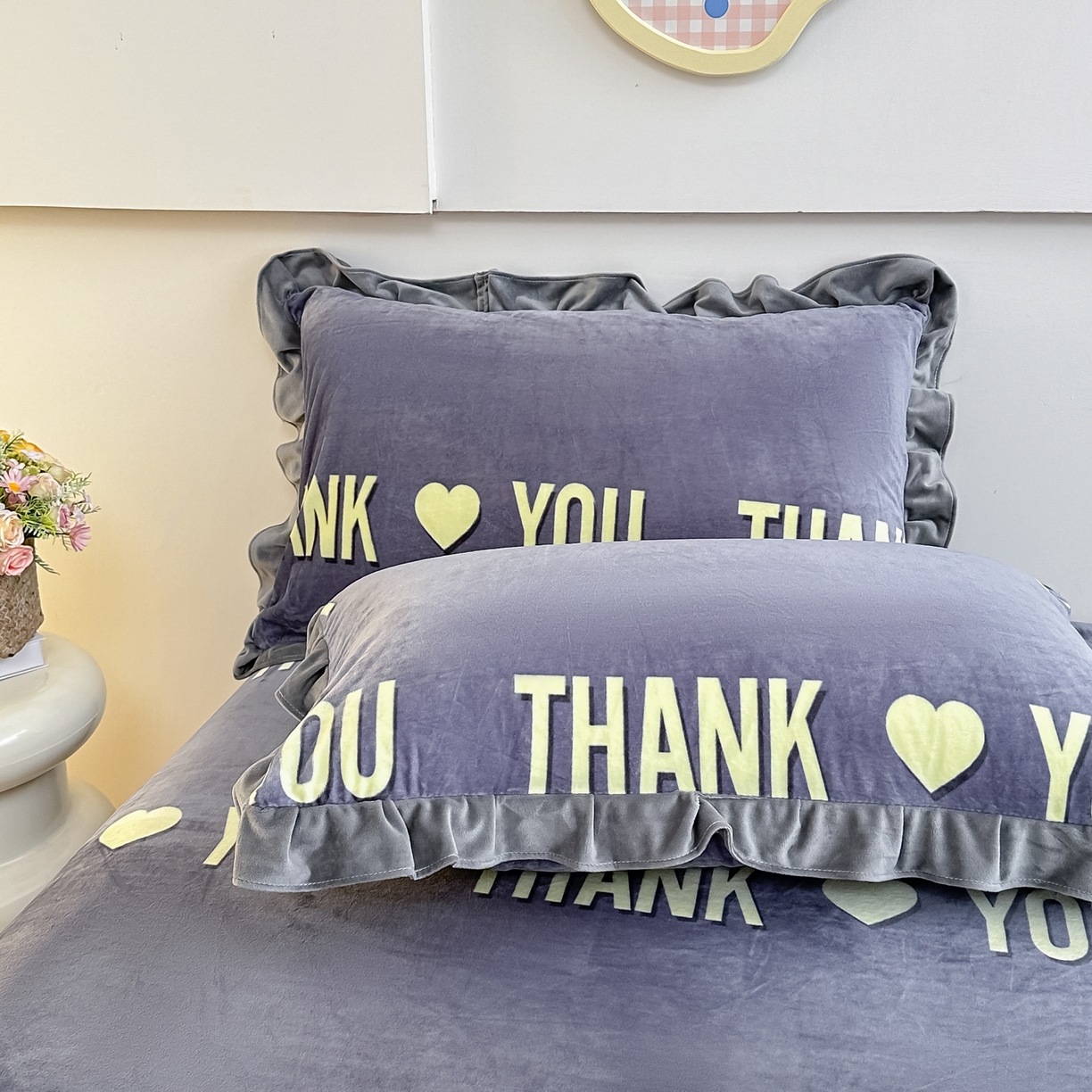 91家纺网 家纺一手货源 找家纺 手艺人家纺 2025新款宝宝绒单层床盖三件套 NDC29