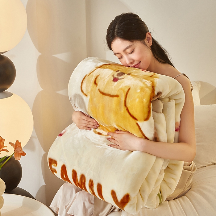 91家纺网 家纺一手货源 找家纺 铺尚美家纺 2025新款拉舍尔毛毯毯子双层加厚不加棉不加布 4-12斤可定制外贸毛毯 006 快乐家族