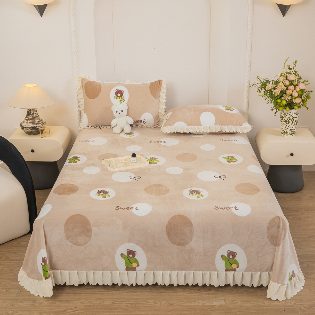 91家纺网 家纺一手货源 找家纺 （总）手艺人家纺 2025新款宝宝绒单层床盖三件套