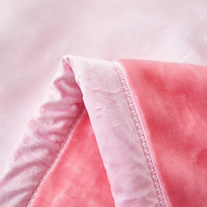 91家纺网 家纺一手货源 找家纺 铺尚美家纺 2025新款拉舍尔毛毯毯子双层加厚不加棉不加布 4-12斤可定制外贸毛毯 023 躲猫猫-粉