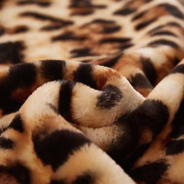 91家纺网 家纺一手货源 找家纺 铺尚美家纺 2025新款拉舍尔毛毯毯子双层加厚不加棉不加布 4-12斤可定制外贸毛毯 631 豹点