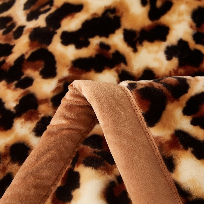 91家纺网 家纺一手货源 找家纺 铺尚美家纺 2025新款拉舍尔毛毯毯子双层加厚不加棉不加布 4-12斤可定制外贸毛毯 631 豹点