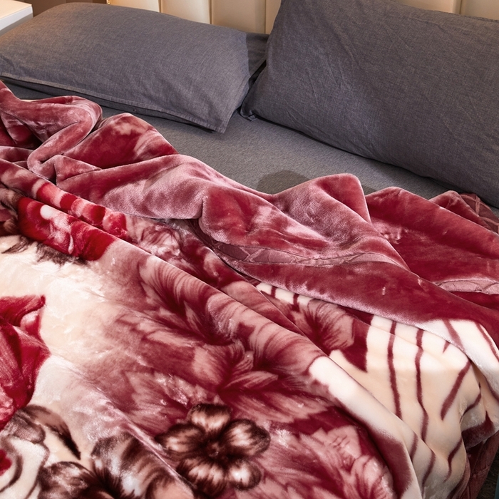 91家纺网 家纺一手货源 找家纺 铺尚美家纺 2025新款拉舍尔毛毯毯子双层加厚不加棉不加布 4-12斤可定制外贸毛毯 632 豆沙