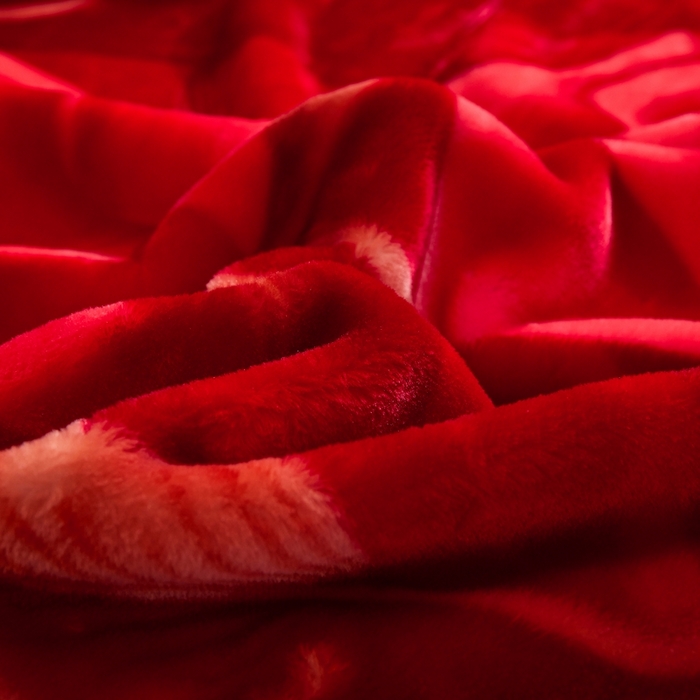 91家纺网 家纺一手货源 找家纺 铺尚美家纺 2025新款拉舍尔毛毯毯子双层加厚不加棉不加布 4-12斤可定制外贸毛毯 653 大红