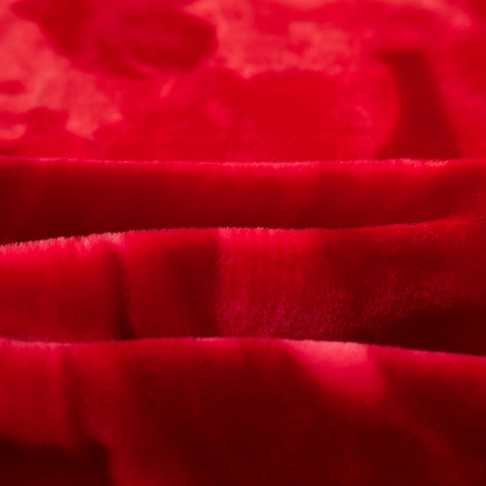 91家纺网 家纺一手货源 找家纺 铺尚美家纺 2025新款拉舍尔毛毯毯子双层加厚不加棉不加布 4-12斤可定制外贸毛毯 655 大红(红双喜)