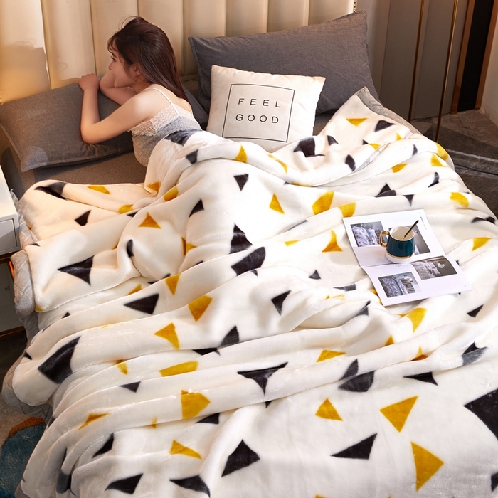 91家纺网 家纺一手货源 找家纺 铺尚美家纺 2025新款拉舍尔毛毯毯子双层加厚不加棉不加布 4-12斤可定制外贸毛毯 706 米三角