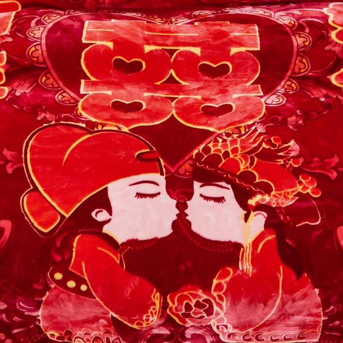 91家纺网 家纺一手货源 找家纺 铺尚美家纺 2025新款拉舍尔毛毯毯子双层加厚不加棉不加布 4-12斤可定制外贸毛毯 801 大红