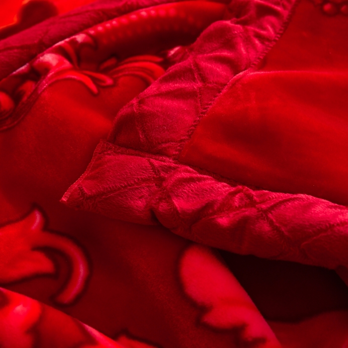 91家纺网 家纺一手货源 找家纺 铺尚美家纺 2025新款拉舍尔毛毯毯子双层加厚不加棉不加布 4-12斤可定制外贸毛毯 801大红