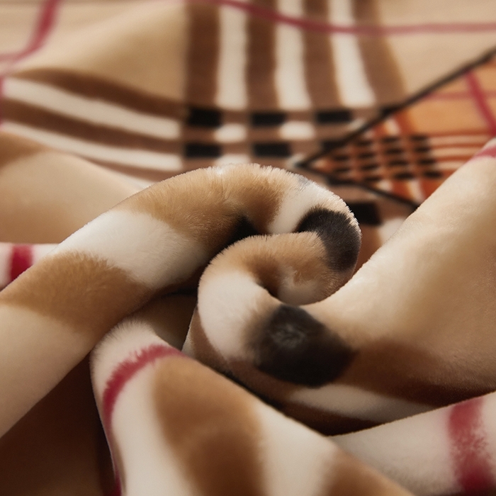 91家纺网 家纺一手货源 找家纺 铺尚美家纺 2025新款拉舍尔毛毯毯子双层加厚不加棉不加布 4-12斤可定制外贸毛毯 802 格子