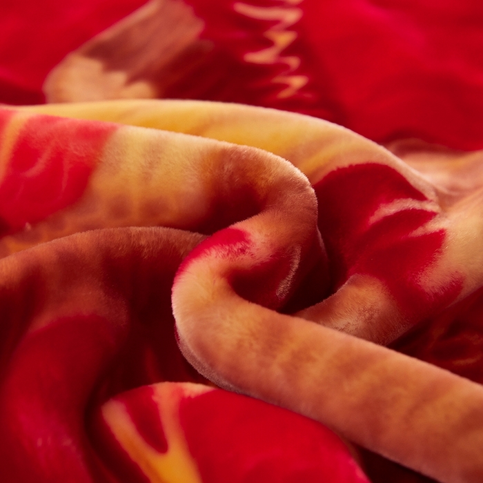 91家纺网 家纺一手货源 找家纺 铺尚美家纺 2025新款拉舍尔毛毯毯子双层加厚不加棉不加布 4-12斤可定制外贸毛毯 903 大红