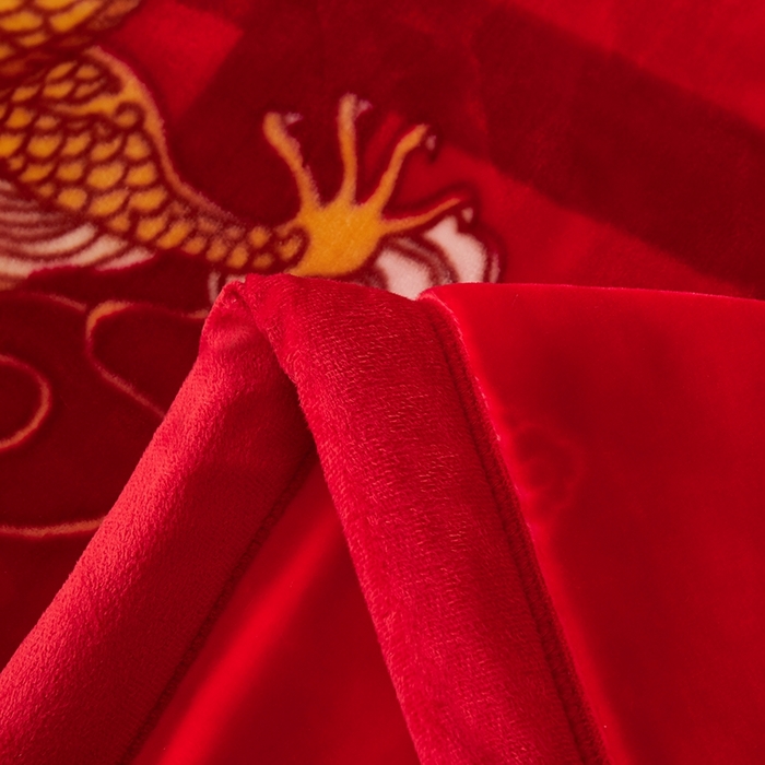 91家纺网 家纺一手货源 找家纺 铺尚美家纺 2025新款拉舍尔毛毯毯子双层加厚不加棉不加布 4-12斤可定制外贸毛毯 903 大红