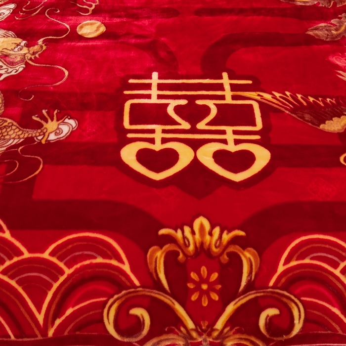 91家纺网 家纺一手货源 找家纺 铺尚美家纺 2025新款拉舍尔毛毯毯子双层加厚不加棉不加布 4-12斤可定制外贸毛毯 903 大红